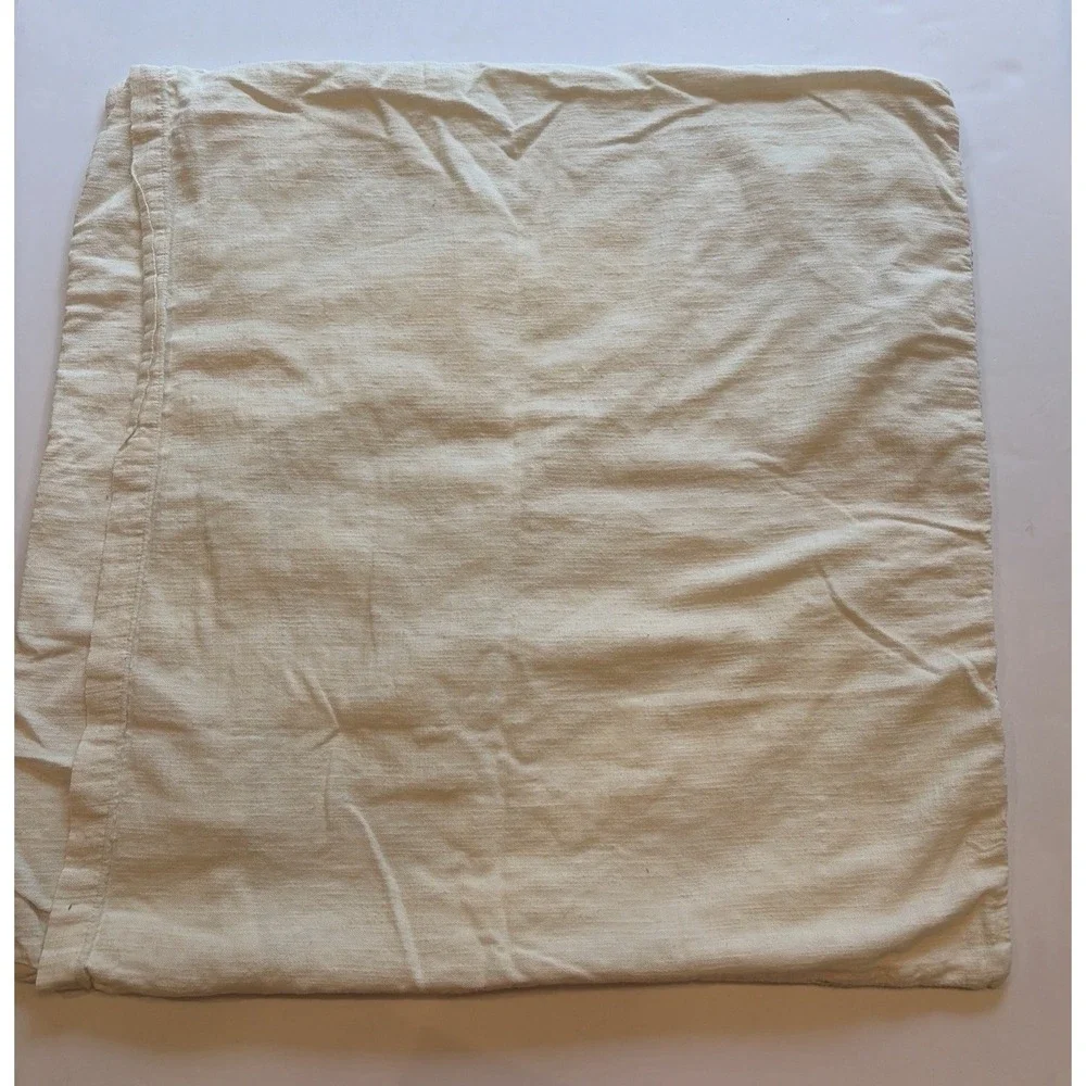 RH Restoration Hardware Textural Seed Stitch Cotton Pillow Cover Sham Euro Ivory